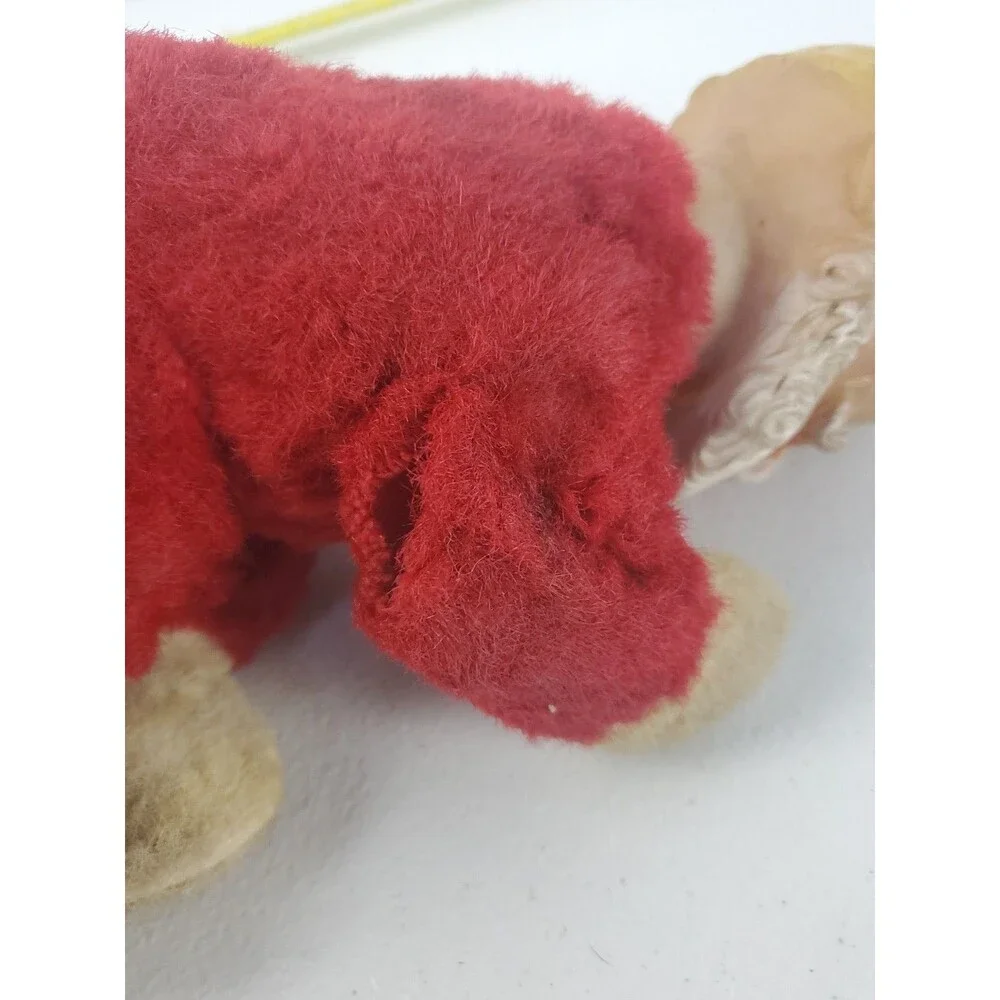 Vtg 1955Knickerbocker Toys BABY SANTA Rubber Face Plush Christmas Toy w/Tag Read